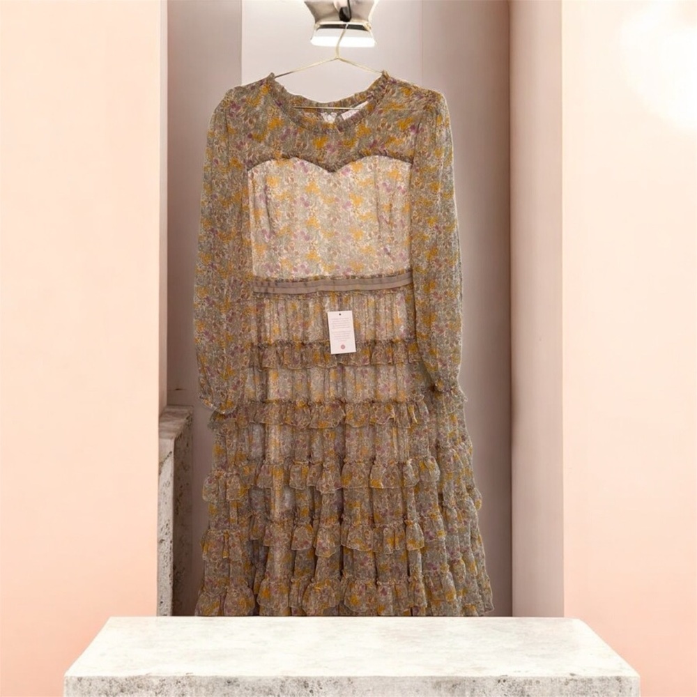 Long Samantha Dress in Clay Floral in Size
2X- Ivy City Co